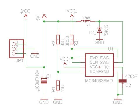 12V To 5V Buck Converter Circuit Using MC34063, 59% OFF